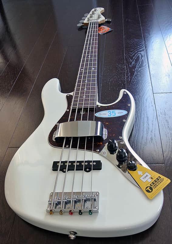 Bacchus Global Series - WL-535 - 35" Scale 5 String Bass - White Finish - NEW - Authorized Dealer image 1
