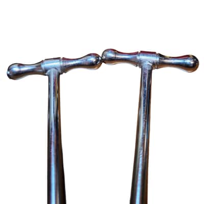 (4) Vintage Tama Star Hoshino 5-1/2" Bass Drum Chrome T-Rods Faucet Handle MIJ image 2