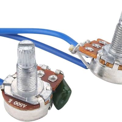 Prewired Wiring Harness Kit 500K Pots 3 Way 2V2T Control Knobs Wiring Harness Kit for Electirc Guitar Bass image 4