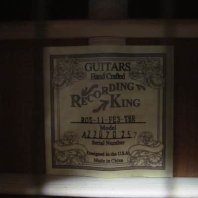 Recording King Series 11 000 Acoustic-electric Guitar - Transparent Brownburst image 2