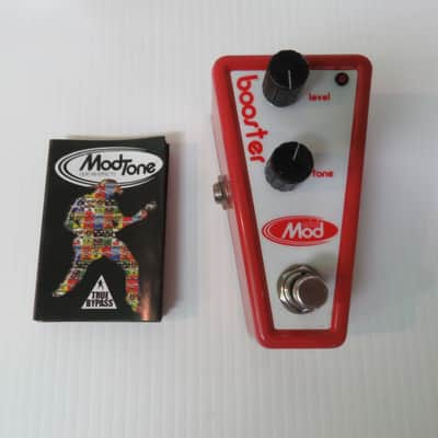 Modtone Mini-Mod Booster Guitar Pedal - White/Red image 7