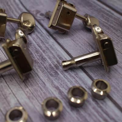 RARE Vintage Gotoh Fender MIJ Tuners (6) 2000 - Nickel with Ferrules Bushings and Screws image 4