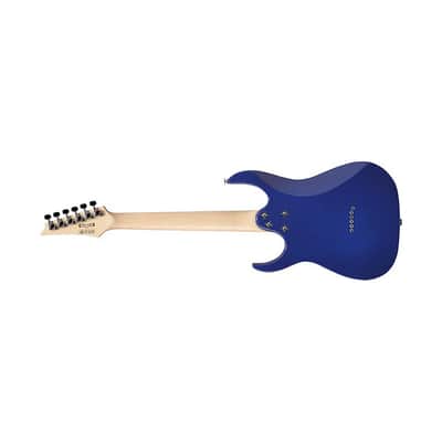 Ibanez GRGM 6-String Solid Body Electric Guitar, Right-Handed, Blue Burst Finish, Mini Size, 24 Frets image 8