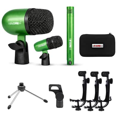 5 Core Conga Mic Snare Tom Set Professional XLR Cardioid Unidirectional Instrument Microphone Kit image 1