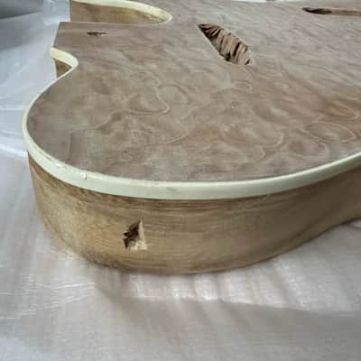 Paulownia Wood Guitar Tele Style Body with Veneer Maple Top image 6