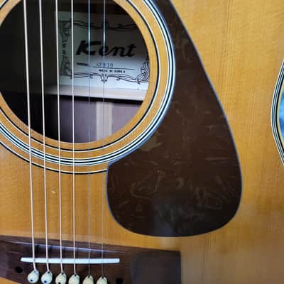 Vintage RARE 1978 Kent Model KF310 Korea Acoustic Guitar Pro Setup New Strings Semi Hard Shell Light Weight Case image 4