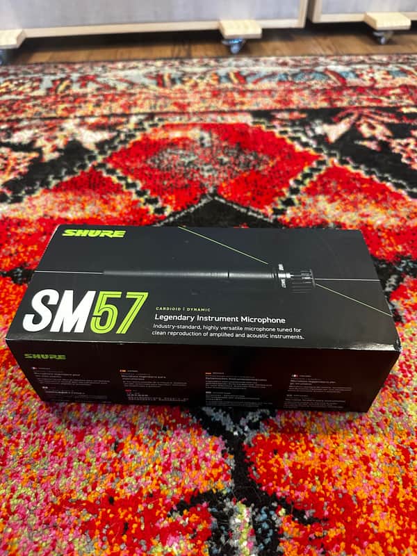 Shure SM57 Cardioid Dynamic Microphone 1984 - Present - Black image 1