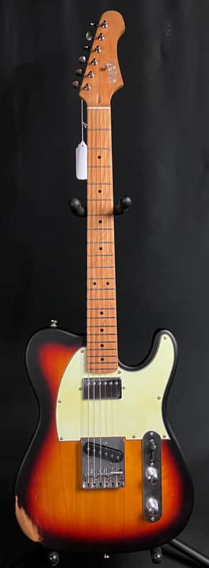 JET Guitars JT-350-RLC Relic Tele-Style Electric Guitar 3-Tone Sunburst image 1