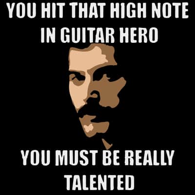 Freddie Mercury Quote Custom Printed Black T-Shirt -Medium image 1