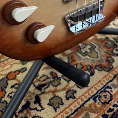 Danelectro Long Horn 58 Bass LEFTY ZURDO ( Super Limited) W/ Foam Case  Copper Burst image 21