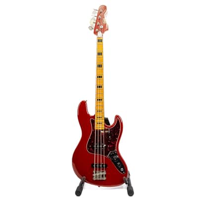 1970s Greco Jazz Bass MIJ Fiesta Red Matching Headstock Block Inlays w/ Gigbag image 2