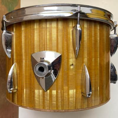 Vintage 1960s Star Outfit Drum Jazz Rock 12" X8" rack Tom Gold fibre Remo Diplomat head tama ludwig image 4