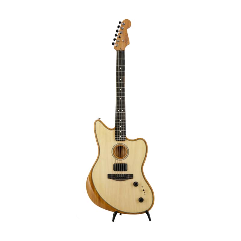 Fender American Acoustasonic Jazzmaster Acoustic Guitar w/bag, Ebony FB, Natural, US233XXXX