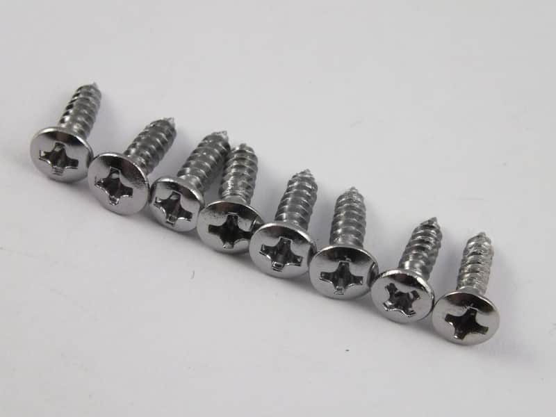 2024 Guitars Electric Ltd Scratch Plate Screws Chrome