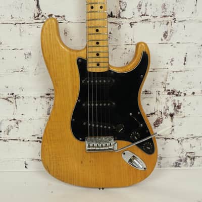 1977 Fender USA Stratocaster Natural Finish Electric Guitar W/ Hard Shell Case image 2