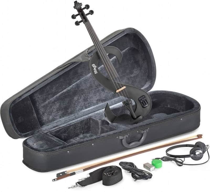 Stagg Electric Violin  Black image 1