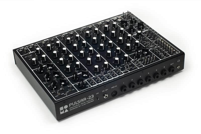 Soma Laboratory Pulsar-23 ALUMINUM Organismic Drum Machine; Black image 1