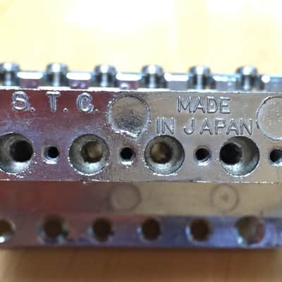 Vintage Solid-Copper Strat Style 6 Screw Synchronized Tremolo Bridge made by Tokai S.T.C. image 8