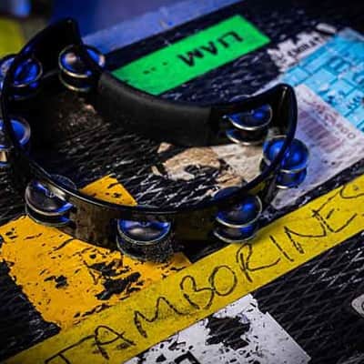 Oasis Liam Gallagher stage used tambourine image 5