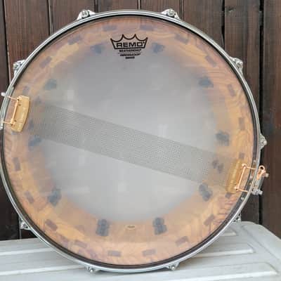 Pearl& Drum Art OliveTree Stave Snare Drum 14x5.5 image 9