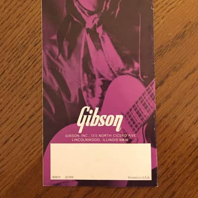ORIGINAL Vintage 1970 Gibson Electric Basses Catalog - 8 page catalog VERY RARE! image 5