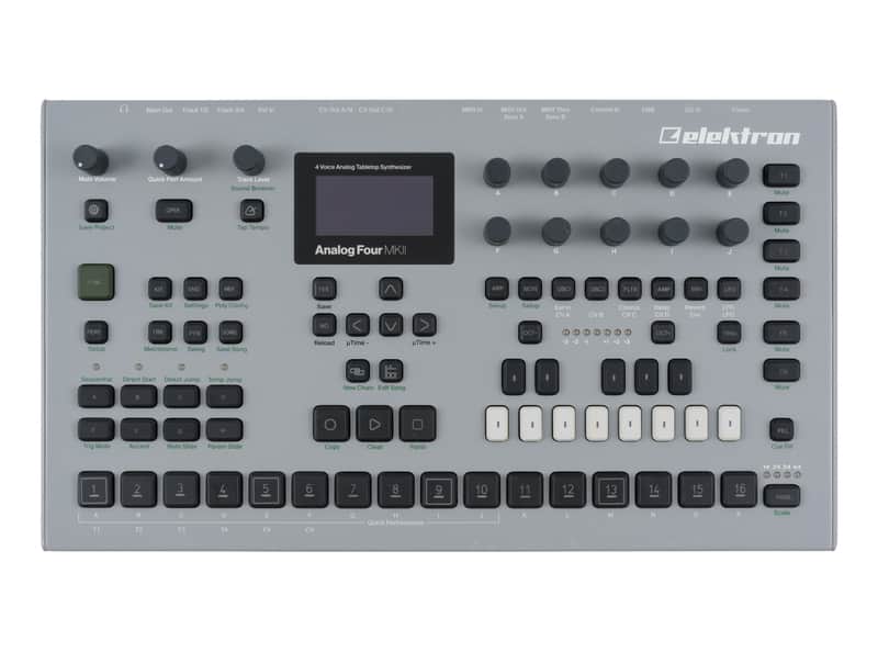 Elektron Analog Four MKII Synthesizer + Groovebox (Gray) [USED] image 1