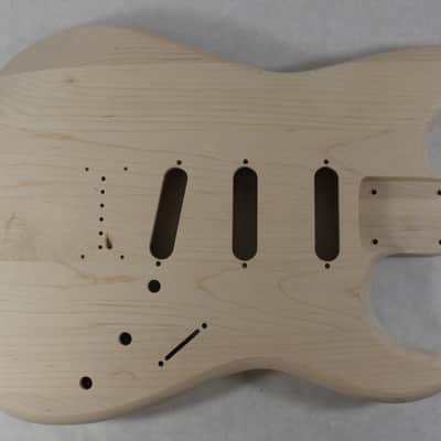 Unfinished Maple SSS Hardtail guitar body - fits Fender Strat Stratocaster necks J1536 image 1