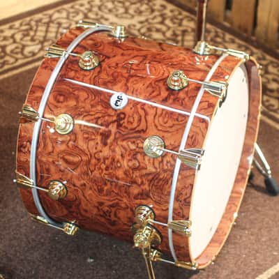 DW Collector's Waterfall Bubinga over Mahogany Spruce Drum Set - 22,10,12,14,16,14sn - SO#1255629 image 2