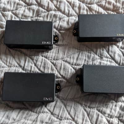 Lot Of Four EMG Pickups (81/81/60/85 Black) Plus Parts image 1