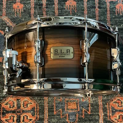 Tama SLP Bubinga/Maple Snare Drum 14x6.5 Midnight Zebrawood Burst image 6