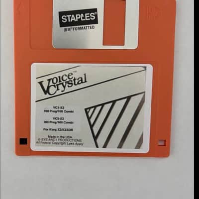 Korg X2/X3/X3R Voice Crystal Floppy Disk