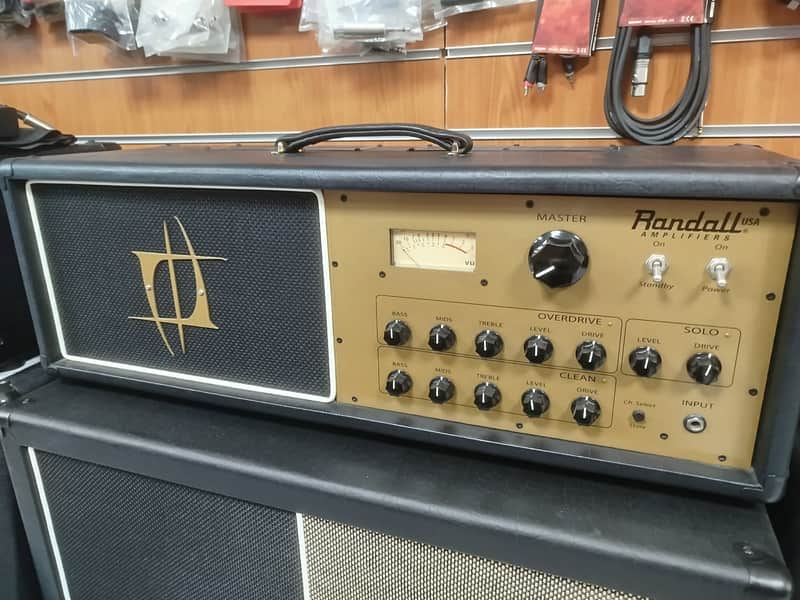 Randall NB King 100 Nuno Bettencourt Signature 2-Channel 100-Watt Tube Guitar Amp Head 2000s - Black with Gold Panel image 1