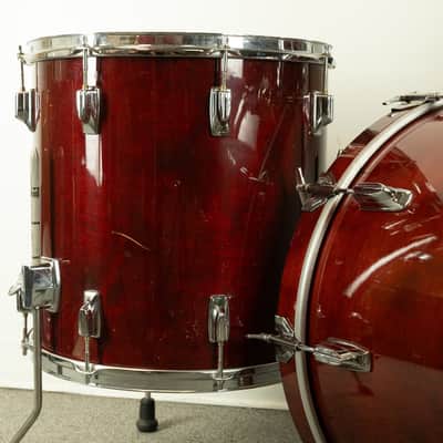 1980s Tama Cherry Wine 14x22 8.5x13 and 16x16 Drum Set image 11