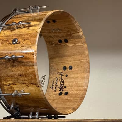 2021 Stubblefield 7x14 Mango Wood Stave Snare Drum Gloss image 2
