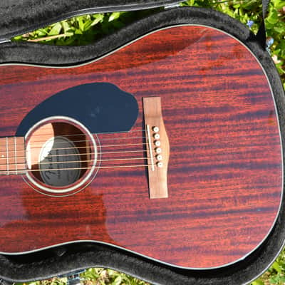 2021 Fender CD-60S Dreadnought, In all Mahogany w/Gloss Brown Natural Finish w/New strings, Pro Setup & a New Black Gator Hardshell Case image 9