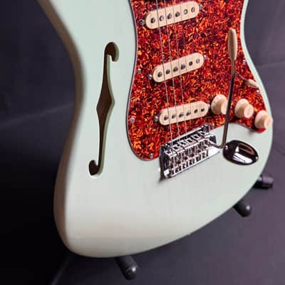 Fender American Professional II Thinline Stratocaster Electric Guitar Surf Green w/ OHSC image 5