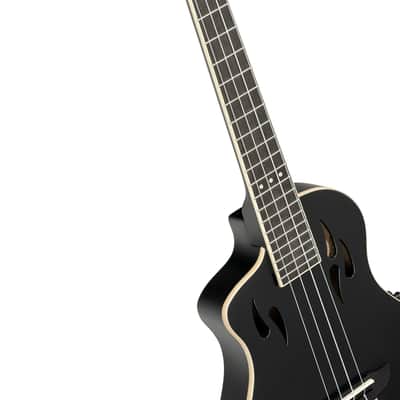 Ortega RTPS-U-SBK-L TourPlayer Series Spruce Top Mahogany Neck 4-String Tenor Electric Ukulele w/Gig Bag For Left Hand Player image 8