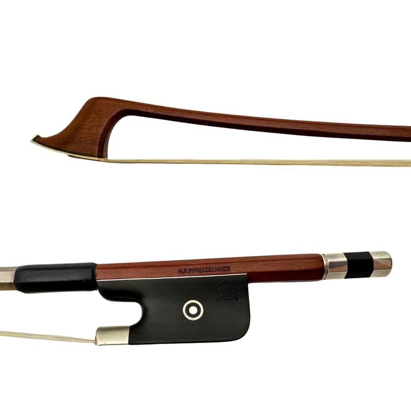 H.R. PFRETZSCHNER French Bass Bow Silver Mounted image 1