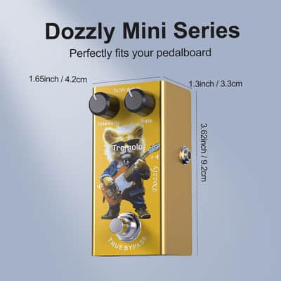 Dozzly Tremolo Pedal Mini Guitar Effects Pedal True Bypass for Electric Guitar image 2