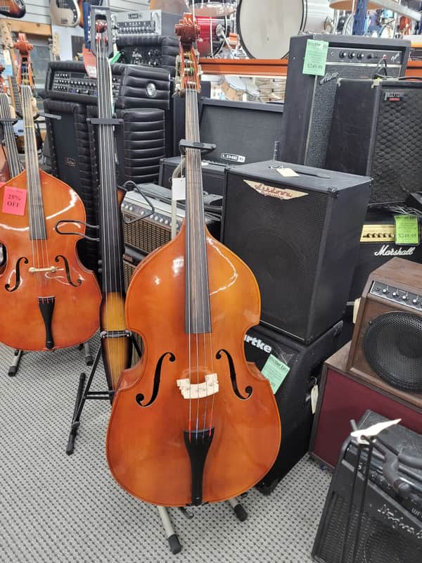 Strunal 1/2 Size Upright Bass With Gig Bag image 1