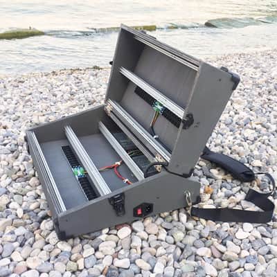 12U Eurorack Case Powered, 104 hp or other, modular synthesizer, patched resealable, with belt image 13