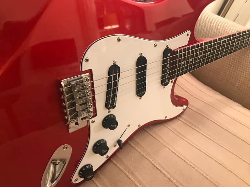 VERY RARE Kimaxe Stratocaster 1992 - Metallic Red (ESP | Reverb