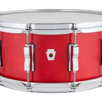 Ludwig *Pre-Order* NeuSonic 6.5x14" Satin Red Kit Snare Drum | Made in the USA | Special Order | Authorized Dealer image 1