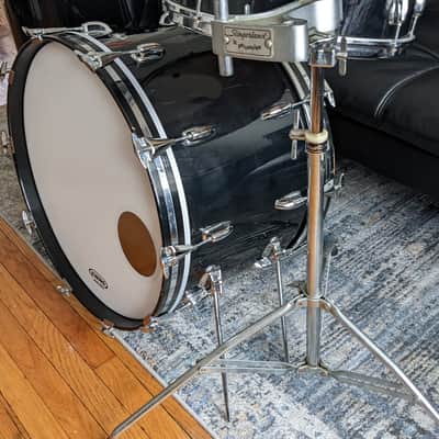 Slingerland Vintage 1979 Piano Black Drums w/14x5 Sound King Snare & Slingerland Tom Stand (22x14, 15x10, 16x16) image 5