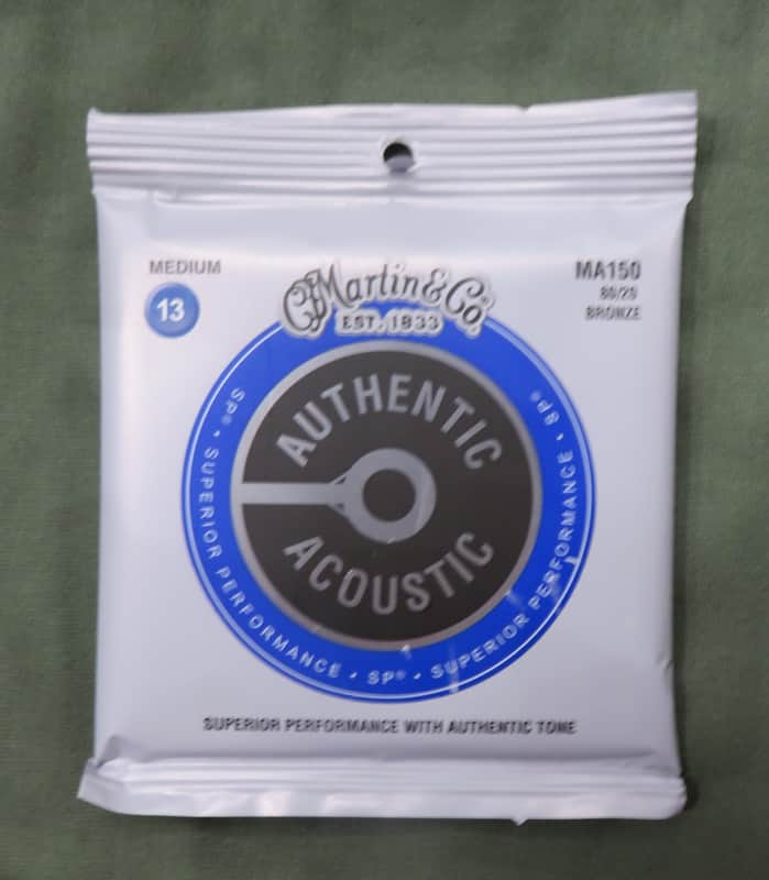 Martin & Co MA150 Authentic SP Medium .013-.056 80/20 Bronze Acoustic Strings image 1