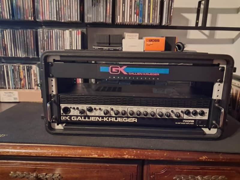 Gallien-Krueger 700RB 450-Watt Biamp Bass Amp Head 2000s In 4U Rack Case image 1