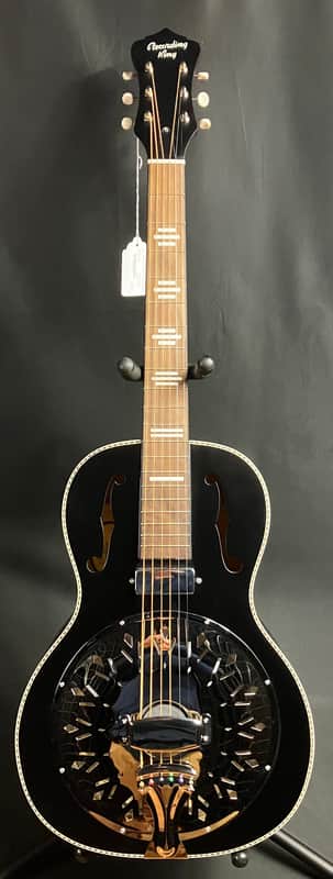 Recording King Dirty 30's Minnie Bucker Acoustic-Electric Resonator Guitar Matte Black image 1