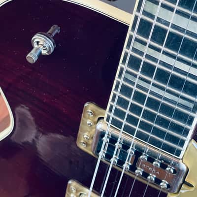 Gretsch G6228FM Players Edition Jet BT with V-Stoptail 2018 - Dark Cherry Stain - Flamed Top image 3