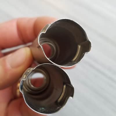Elco Pair (2) Tube Shields 6AQ5 7-pin J-Slot TS102U03 J30-02 Vintage Vacuum 1950s-1960s image 6