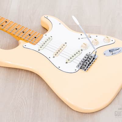 1996 Fender Custom Edition Yngwie Malmsteen Stratocaster ST72-140YM Yellow White w/ Dimarzio, Case & Hangtag, Japan MIJ image 11